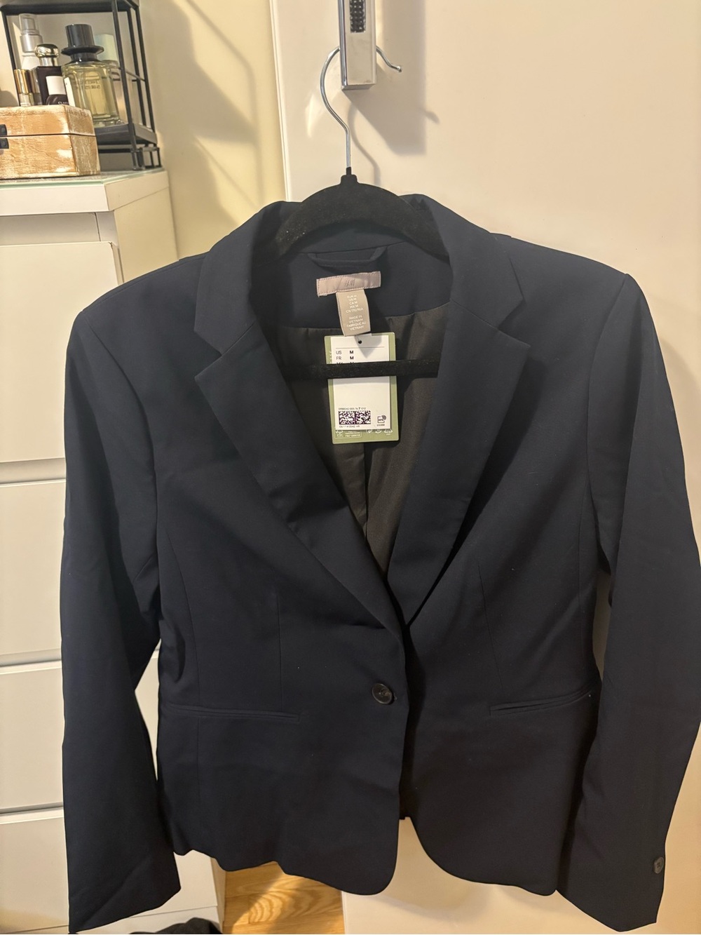 H&M Women's Navy Single-Button Blazer